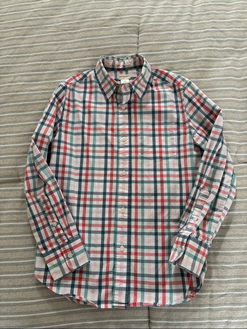 Crewcuts Boys' Plaid Button-Down Shirt size 10
